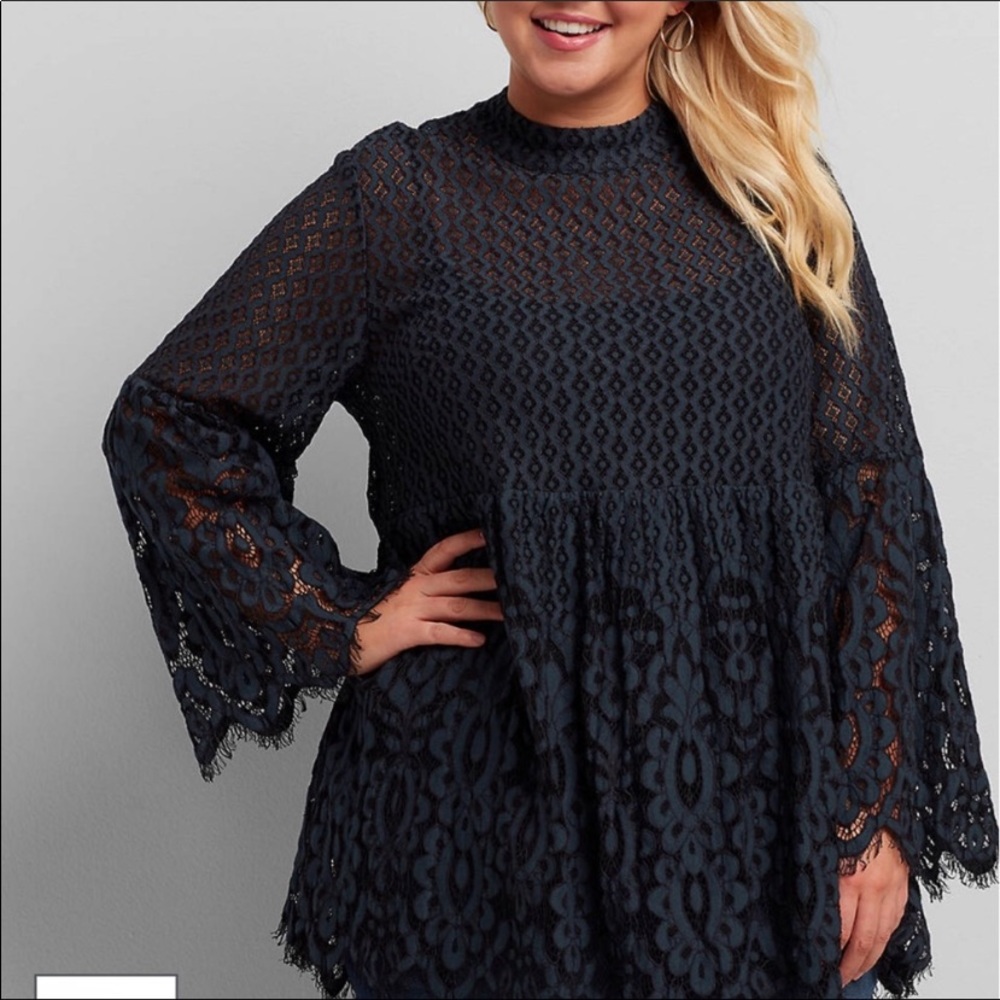 Lane Bryant Lace Black Top
